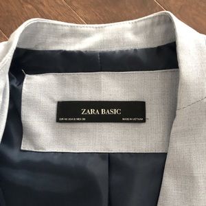 Zara light blue grey blazer